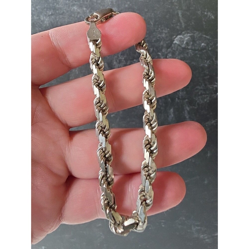 Milor Italian 925 Sterling Silver Heavy Chain Bracelet Vintage
